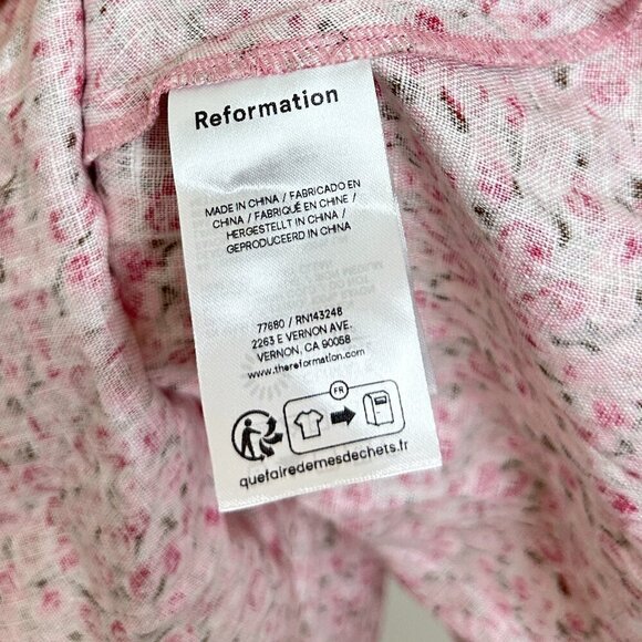 REFORMATION Daria Linen Mini Dress in Rosin Size US 4 - Picture 11 of 15